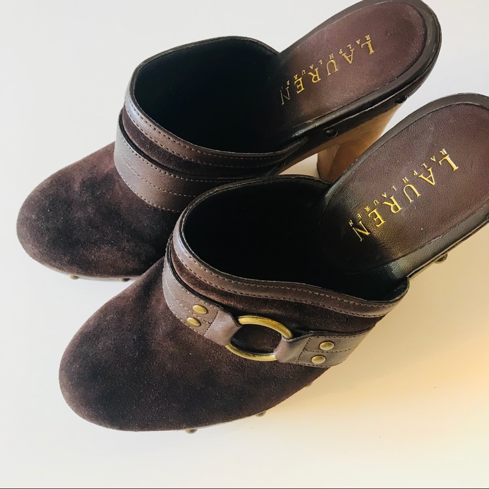 🍁 Fab Lauren by Ralph Suede Platform Clogs 🍁